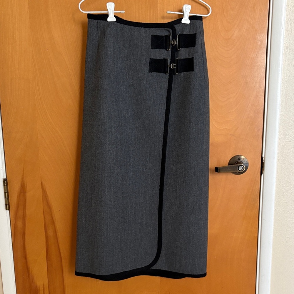 Michael Kors Gray Panel Skirt (Made in Italy)